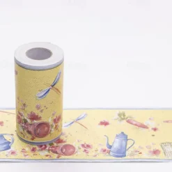 Cool Wallpapers Flower Geometry Wallpaper Wall Mural Border Waistline Peel and Stick Self Adhesive PVC/Vinyl Floral Modern Wall Decal for Room 10*1000CM*1PC