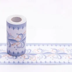 Cool Wallpapers Flower Geometry Wallpaper Wall Mural Border Waistline Peel and Stick Self Adhesive PVC/Vinyl Floral Modern Wall Decal for Room 10*1000CM*1PC