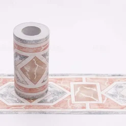 Cool Wallpapers Flower Geometry Wallpaper Wall Mural Border Waistline Peel and Stick Self Adhesive PVC/Vinyl Floral Modern Wall Decal for Room 10*1000CM*1PC