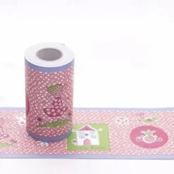 Cool Wallpapers Flower Geometry Wallpaper Wall Mural Border Waistline Peel and Stick Self Adhesive PVC/Vinyl Floral Modern Wall Decal for Room 10*1000CM*1PC