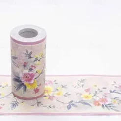 Cool Wallpapers Flower Geometry Wallpaper Wall Mural Border Waistline Peel and Stick Self Adhesive PVC/Vinyl Floral Modern Wall Decal for Room 10*1000CM*1PC