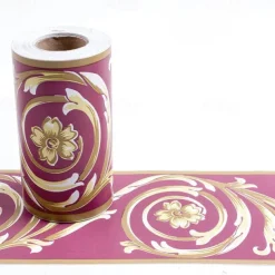 Cool Wallpapers Flower Geometry Wallpaper Wall Mural Border Waistline Peel and Stick Self Adhesive PVC/Vinyl Floral Modern Wall Decal for Room 10*1000CM*1PC