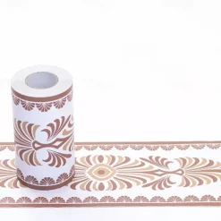 Cool Wallpapers Flower Geometry Wallpaper Wall Mural Border Waistline Peel and Stick Self Adhesive PVC/Vinyl Floral Modern Wall Decal for Room 10*1000CM*1PC