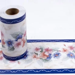 Cool Wallpapers Flower Geometry Wallpaper Wall Mural Border Waistline Peel and Stick Self Adhesive PVC/Vinyl Floral Modern Wall Decal for Room 10*1000CM*1PC