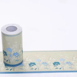 Cool Wallpapers Flower Geometry Wallpaper Wall Mural Border Waistline Peel and Stick Self Adhesive PVC/Vinyl Floral Modern Wall Decal for Room 10*1000CM*1PC