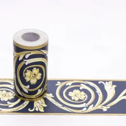 Cool Wallpapers Flower Geometry Wallpaper Wall Mural Border Waistline Peel and Stick Self Adhesive PVC/Vinyl Floral Modern Wall Decal for Room 10*1000CM*1PC