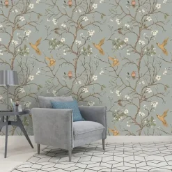 Cool Wallpapers Flower Wallpaper Wall Mural Peel and Stick Wallpaper Removable Pvc/Vinyl Self Adhesive 17.7''x118''in(45cmx300cm) / 45x300cm