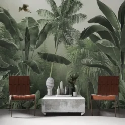Cool Wallpapers Forest Beautiful Wallpaper Wall Mural Wall Sticker Covering Print Peel and Stick Removable Self Adhesive Scenic Tropical Rainforest Plantain PVC / Vinyl Home Decor