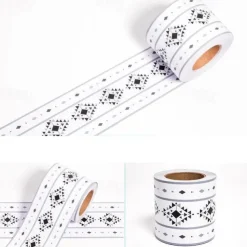 Cool Wallpapers Geometric Wallpaper Border Waistline Wall Mural Peel and Stick Self Adhesive PVC/Vinyl Modern Wall Decal for Room 12x500cm/4.72''x196.8''