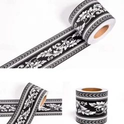 Cool Wallpapers Geometric Wallpaper Border Waistline Wall Mural Peel and Stick Self Adhesive PVC/Vinyl Modern Wall Decal for Room 12x500cm/4.72''x196.8''