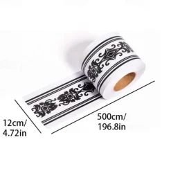 Cool Wallpapers Geometric Wallpaper Border Waistline Wall Mural Peel and Stick Self Adhesive PVC/Vinyl Modern Wall Decal for Room 12x500cm/4.72''x196.8''