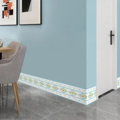 Cool Wallpapers Geometric Wallpaper Border Waistline Wall Mural Peel and Stick Self Adhesive PVC/Vinyl Modern Wall Decal for Room 12x500cm/4.72''x196.8''