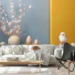 Cool Wallpapers Green Gold Plant Wallpaper Wall Mural Roll Sticker Peel and Stick Removable PVC/Vinyl Material Self Adhesive/Adhesive Required Wall Decor for Living Room Kitchen Bathroom