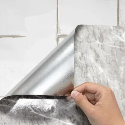 Cool Wallpapers Grey Wallpaper Wall Mural Marble Peel And Stick Wall Sticker Self-Adhesive Waterproof Oil Proof Fireproof, Easily Removable Wall Covering Kitchen Countertop And Cabinet Shelf Liner