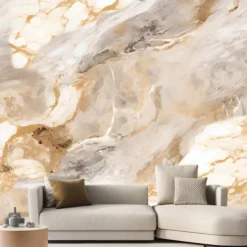 Cool Wallpapers Marble Abstract Golden Grey Line 3D Wallpaper Roll Sticker Peel and Stick Removable PVC/Vinyl Material Self Adhesive/Adhesive Required Wall Decor for Living Room Kitchen Bathroom