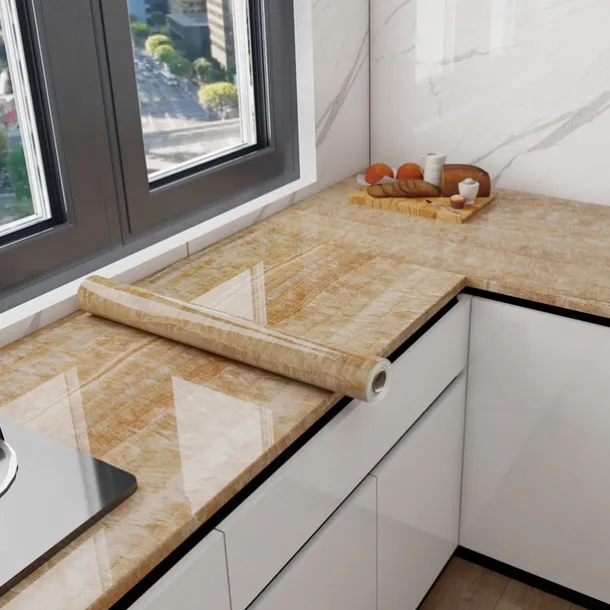 Cool Wallpapers Marble Wallpaper Wall Mural Peel Stick Sticker Self-Adhesive Oilproof High Temperature Waterproof Easily Removable Covering Kitchen Countertop Cabinet Shelf Liner 60x200cm/24"x78.74"