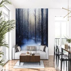 Cool Wallpapers Nature Wallpaper Wall Mural Forest Wall Covering Sticker Peel and Stick Removable PVC/Vinyl Material Self Adhesive/Adhesive Required Wall Decor for Living Room Kitchen Bathroom