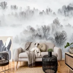 Cool Wallpapers Nature Wallpaper Wall Mural Black and White Peel And Stick Removable PVC/Vinyl Material Self Adhesive/Adhesive Required Wall Decor Wall Mural for Living Room Bedroom