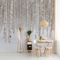 Cool Wallpapers Nature Wallpaper Wall Mural Black and White Peel And Stick Removable PVC/Vinyl Material Self Adhesive/Adhesive Required Wall Decor Wall Mural for Living Room Bedroom