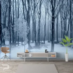 Cool Wallpapers Nature Wallpaper Wall Mural Black and White Peel And Stick Removable PVC/Vinyl Material Self Adhesive/Adhesive Required Wall Decor Wall Mural for Living Room Bedroom