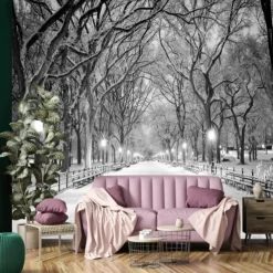 Cool Wallpapers Nature Wallpaper Wall Mural Black and White Peel And Stick Removable PVC/Vinyl Material Self Adhesive/Adhesive Required Wall Decor Wall Mural for Living Room Bedroom