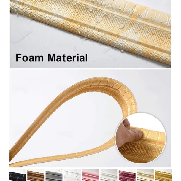 Cool Wallpapers Solid Color Wallpaper Border Wall Mural Waistline Peel and Stick Self Adhesive PVC/Vinyl Modern Wall Decal for Room 230*8*0.8CM*1PC