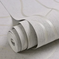 Cool Wallpapers Textured Wallpaper Wall Mural Non-Woven 3D Wallpaper Modern Print Embossed Stripe Wall Covering Sticker Film for Home Living Room Bedroom Indoor TV Background Home Decor 53*1000cm