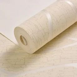 Cool Wallpapers Textured Wallpaper Wall Mural Non-Woven 3D Wallpaper Modern Print Embossed Stripe Wall Covering Sticker Film for Home Living Room Bedroom Indoor TV Background Home Decor 53*1000cm