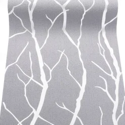 Cool Wallpapers Textured Wallpaper Wall Mural Modern 3D Wallpaper Thick Non-Woven Imitation Deerskin Deep Embossed Curve Pattern Wall Covering Sticker Film Modern Tree Non Woven Home Decor 53*1000cm