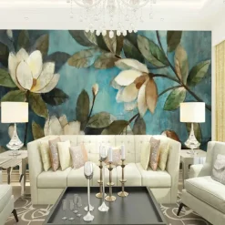 Cool Wallpapers Vintage Floral Wallpaper Wall Mural Roll Wall Covering Sticker Peel and Stick Removable PVC/Vinyl Material Self Adhesive/Adhesive Required Wall Decor for Living Room Kitchen Bathroom