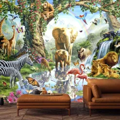 Cool Wallpapers Wall Mural Beautiful Wallpaper Wall Sticker Covering Print Peel and Stick Self Adhesive Children Cartoon Animals Living Room PVC / Vinyl Home Decor