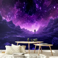 Cool Wallpapers Wall Mural Galaxy Universe Wallpaper Wall Sticker Covering Print Adhesive Required 3D Effect Canvas Home Décor