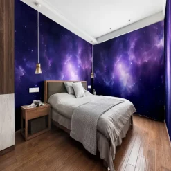 Cool Wallpapers Wall Mural Galaxy Universe Wallpaper Wall Sticker Covering Print Adhesive Required 3D Effect Canvas Home Décor