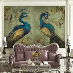 Cool Wallpapers Wall Mural Beautiful Wallpaper Wall Sticker Covering Print Adhesive Required Peacock Bird Animal Canvas Home Décor