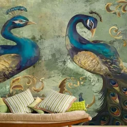 Cool Wallpapers Wall Mural Beautiful Wallpaper Wall Sticker Covering Print Adhesive Required Peacock Bird Animal Canvas Home Décor