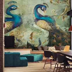 Cool Wallpapers Wall Mural Beautiful Wallpaper Wall Sticker Covering Print Adhesive Required Peacock Bird Animal Canvas Home Décor