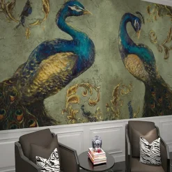 Cool Wallpapers Wall Mural Beautiful Wallpaper Wall Sticker Covering Print Adhesive Required Peacock Bird Animal Canvas Home Décor