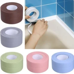 Cool Wallpapers Wall Mural 1 Roll Sealing Strip Tape, Waterproof Wall Sticker Sink Edge Tape, Caulk Tape Sealant Strip, Bathroom Kitchen Accessories 1.5''x126''