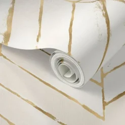 Cool Wallpapers Wall Mural Geometric Wallpaper Minimalist Herringbone Black White Peel and Stick Wallpaper Removable Pvc/Vinyl Self Adhesive 17.7