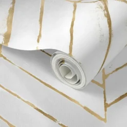 Cool Wallpapers Wall Mural Geometric Wallpaper Minimalist Herringbone Black White Peel and Stick Wallpaper Removable Pvc/Vinyl Self Adhesive 17.7