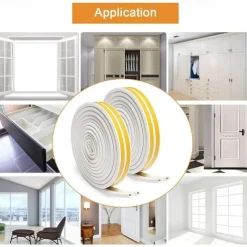 Cool Wallpapers Wall Mural 5 Meters Door And Window Sealing Strip Self-adhesive Door Bottom Anti-theft Door Soundproof Window Paste Anti-collision And Windproof Adhesive Strip Suitable For Gap 9x6mm