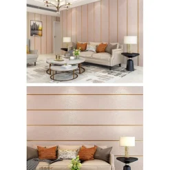 Cool Wallpapers Wall Mural Modern 3D Thick Non-woven Imitation Deerskin Velvet Wallpaper Roll Non-self-adhesive Vertical Striped for Bedroom Living Room TV Background 1.73'(0.53m) x 32.8'(10m)