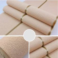 Cool Wallpapers Wall Mural Modern 3D Thick Non-woven Imitation Deerskin Velvet Wallpaper Roll Non-self-adhesive Vertical Striped for Bedroom Living Room TV Background 1.73'(0.53m) x 32.8'(10m)
