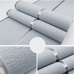 Cool Wallpapers Wall Mural Modern 3D Thick Non-woven Imitation Deerskin Velvet Wallpaper Roll Non-self-adhesive Vertical Striped for Bedroom Living Room TV Background 1.73'(0.53m) x 32.8'(10m)