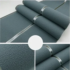 Cool Wallpapers Wall Mural Modern 3D Thick Non-woven Imitation Deerskin Velvet Wallpaper Roll Non-self-adhesive Vertical Striped for Bedroom Living Room TV Background 1.73'(0.53m) x 32.8'(10m)