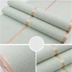 Cool Wallpapers Wall Mural Modern 3D Thick Non-woven Imitation Deerskin Velvet Wallpaper Roll Non-self-adhesive Vertical Striped for Bedroom Living Room TV Background 1.73'(0.53m) x 32.8'(10m)