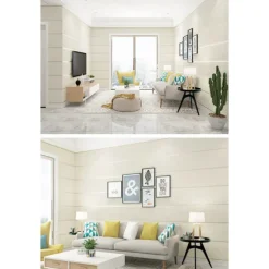 Cool Wallpapers Wall Mural Modern 3D Thick Non-woven Imitation Deerskin Velvet Wallpaper Roll Non-self-adhesive Vertical Striped for Bedroom Living Room TV Background 1.73'(0.53m) x 32.8'(10m)