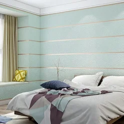 Cool Wallpapers Wall Mural Modern 3D Thick Non-woven Imitation Deerskin Velvet Wallpaper Roll Non-self-adhesive Vertical Striped for Bedroom Living Room TV Background 1.73'(0.53m) x 32.8'(10m)