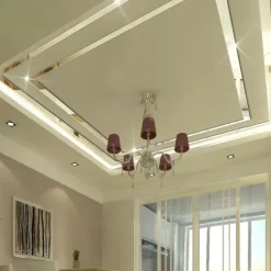 Cool Wallpapers Wall Mural 1pc Wallpaper Border Silver Striped Mirror Stickers - Self Adhesive Wall Decals for Bedroom Decoration (5x20cm/2''x8'')