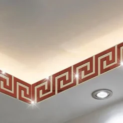 Cool Wallpapers Waveguide Line Wallpaper Wall Mural Border Peel and Stick Self Adhesive Vinyl Modern Wall Decal for Room 10cm(4'')x10cm(4'')x10pcs